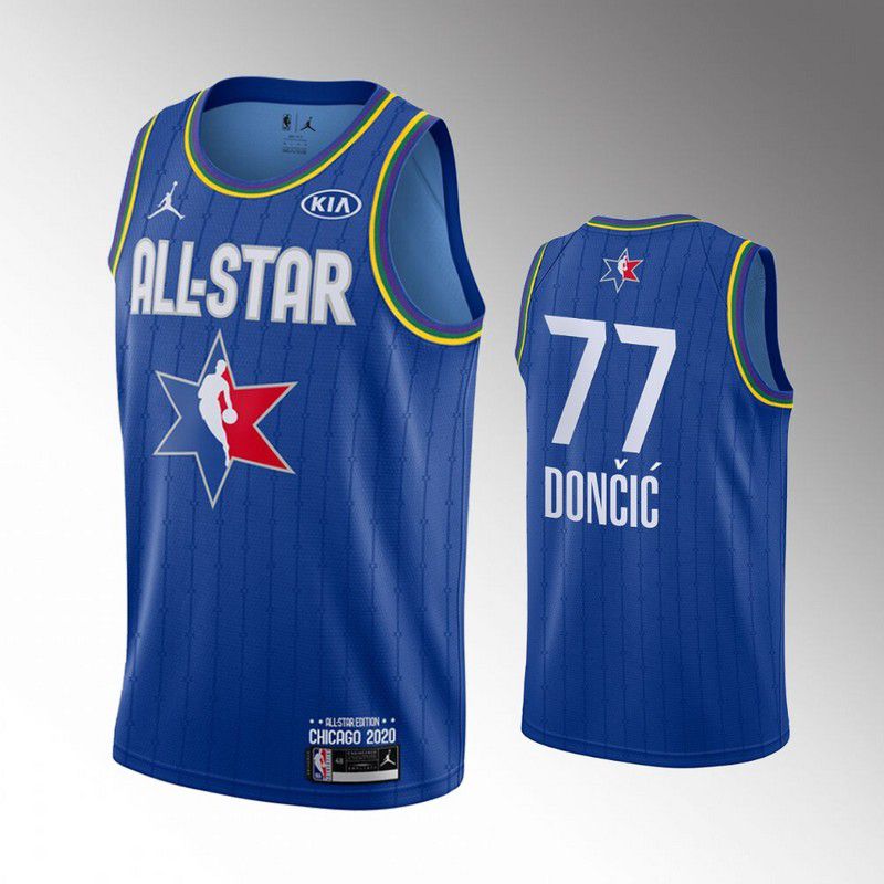Men Dallas Mavericks #77 Doncic Blue 2020 All Star NBA Jerseys->dallas mavericks->NBA Jersey